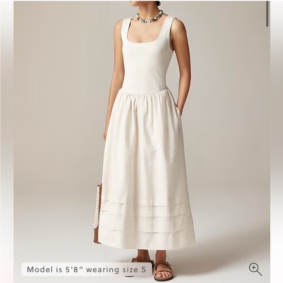 Drop Waist Mixy Dress in Natural - XS - Picture 1 of 7